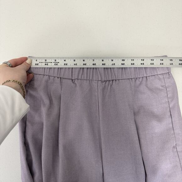 Ann Taylor Womens Pants Medium Pastel Purple Wide Leg Trouser High Rise Career - Picture 4 of 11